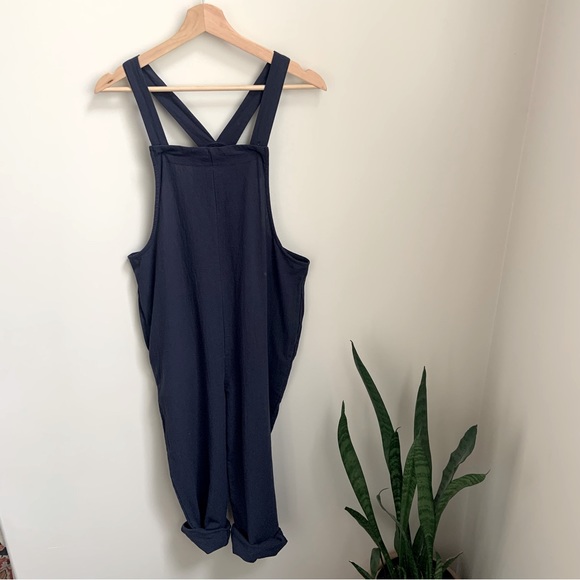 SHEIN, navy blue cotton poly blend romper with pockets in size S - Picture 12 of 12
